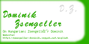 dominik zsengeller business card